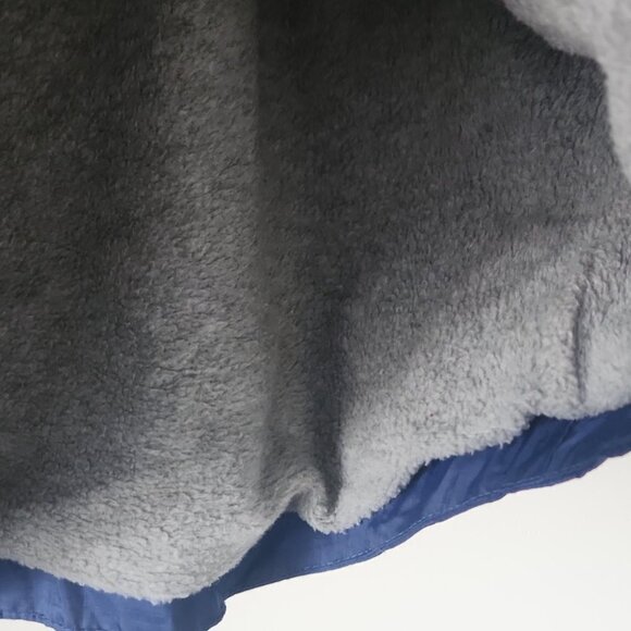 LL BEAN | Windbreaker jacket fleece lined navy girls sz 10 - Picture 7 of 8